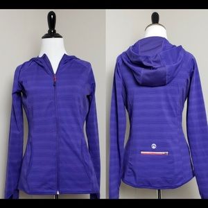 Mondetta Purple Full Zip Hooded Exercise Jacket